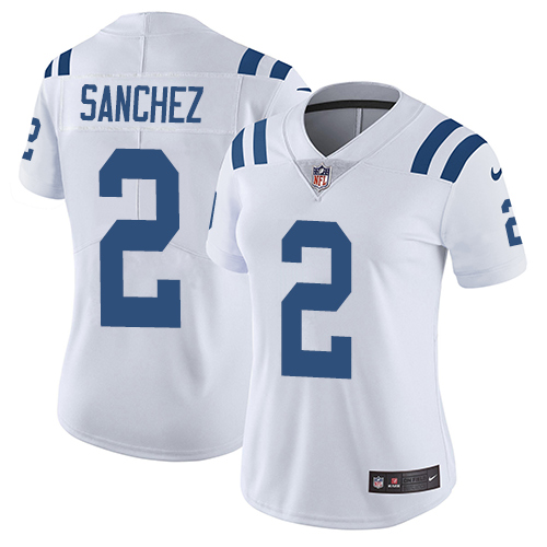 Women's Nike Indianapolis Colts #2 Rigoberto Sanchez White Vapor Untouchable Limited Player NFL Jersey