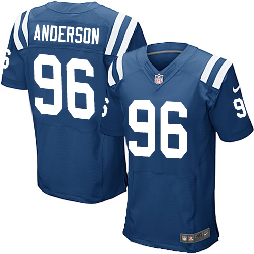 Men's Nike Indianapolis Colts #96 Henry Anderson Elite Royal Blue Team Color NFL Jersey