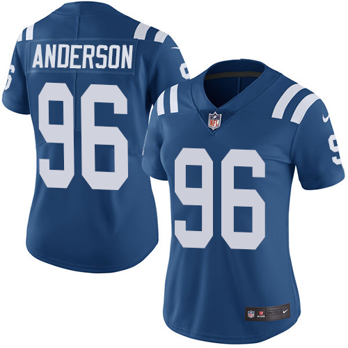 Women's Nike Indianapolis Colts #96 Henry Anderson Royal Blue Team Color Vapor Untouchable Elite Player NFL Jersey