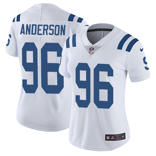 Women's Nike Indianapolis Colts #96 Henry Anderson White Vapor Untouchable Elite Player NFL Jersey