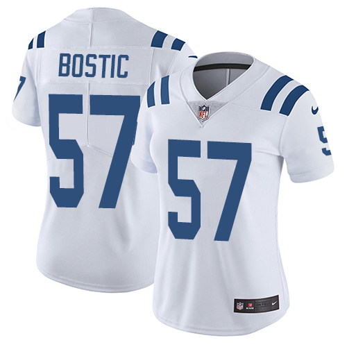 Women's Nike Indianapolis Colts #57 Jon Bostic White Vapor Untouchable Elite Player NFL Jersey
