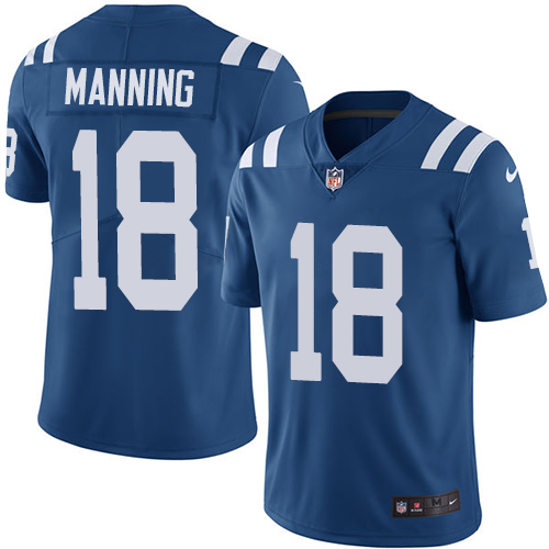 Men's Nike Indianapolis Colts #18 Peyton Manning Royal Blue Team Color Vapor Untouchable Limited Player NFL Jersey