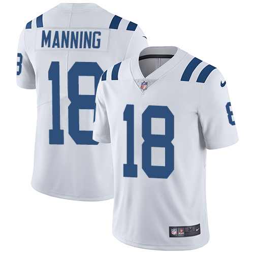 Men's Nike Indianapolis Colts #18 Peyton Manning White Vapor Untouchable Limited Player NFL Jersey