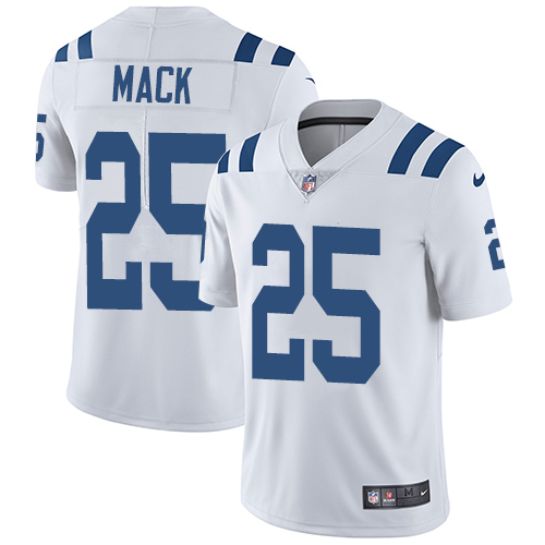 Men's Nike Indianapolis Colts #25 Marlon Mack White Vapor Untouchable Limited Player NFL Jersey