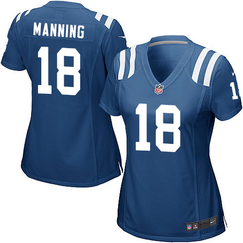 Women's Nike Indianapolis Colts #18 Peyton Manning Game Royal Blue Team Color NFL Jersey