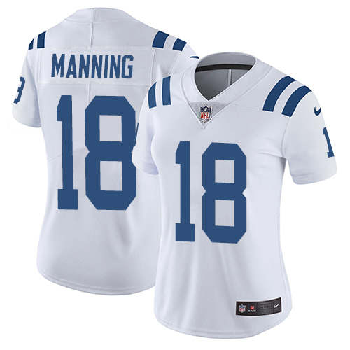 Women's Nike Indianapolis Colts #18 Peyton Manning White Vapor Untouchable Elite Player NFL Jersey