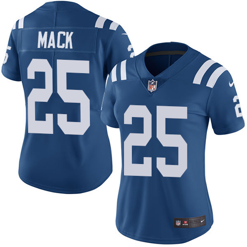 Women's Nike Indianapolis Colts #25 Marlon Mack Royal Blue Team Color Vapor Untouchable Limited Player NFL Jersey