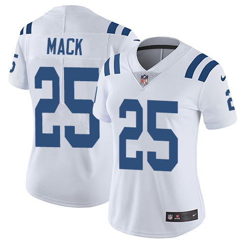 Women's Nike Indianapolis Colts #25 Marlon Mack White Vapor Untouchable Elite Player NFL Jersey