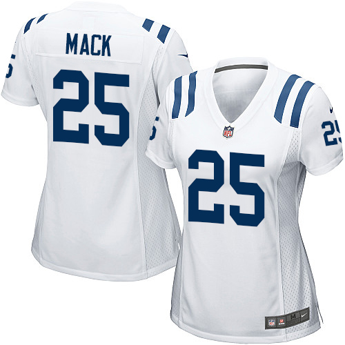 Women's Nike Indianapolis Colts #25 Marlon Mack Game White NFL Jersey