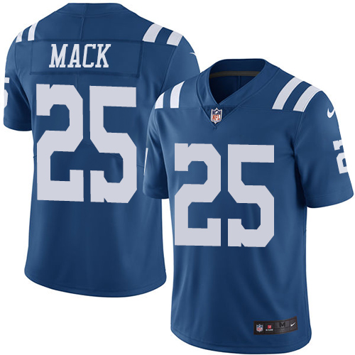 Men's Nike Indianapolis Colts #25 Marlon Mack Limited Royal Blue Rush Vapor Untouchable NFL Jersey
