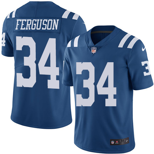 Men's Nike Indianapolis Colts #34 Josh Ferguson Limited Royal Blue Rush Vapor Untouchable NFL Jersey