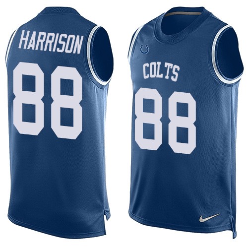 Men's Nike Indianapolis Colts #88 Marvin Harrison Limited Royal Blue Player Name & Number Tank Top NFL Jersey
