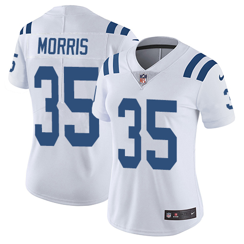 Women's Nike Indianapolis Colts #35 Darryl Morris White Vapor Untouchable Elite Player NFL Jersey
