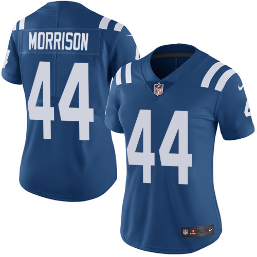 Women's Nike Indianapolis Colts #44 Antonio Morrison Royal Blue Team Color Vapor Untouchable Limited Player NFL Jersey