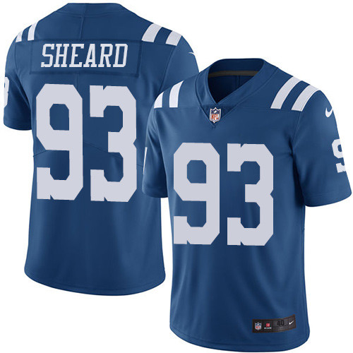 Men's Nike Indianapolis Colts #93 Jabaal Sheard Elite Royal Blue Rush Vapor Untouchable NFL Jersey