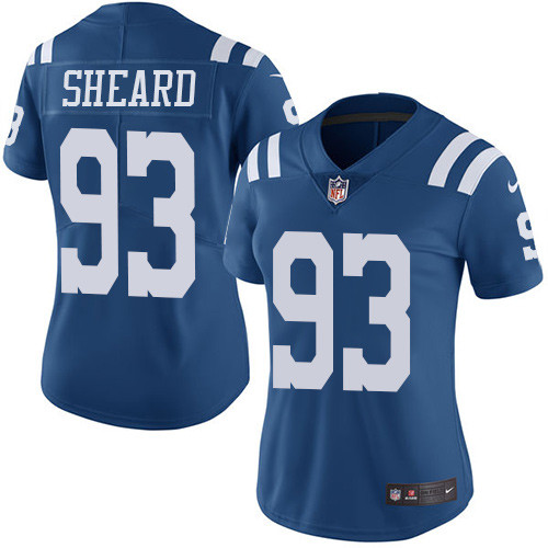 Women's Nike Indianapolis Colts #93 Jabaal Sheard Limited Royal Blue Rush Vapor Untouchable NFL Jersey