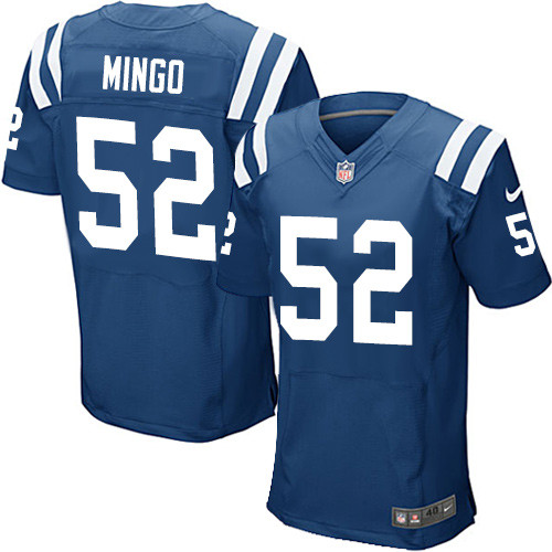 Men's Nike Indianapolis Colts #52 Barkevious Mingo Elite Royal Blue Team Color NFL Jersey
