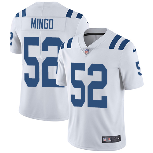 Men's Nike Indianapolis Colts #52 Barkevious Mingo White Vapor Untouchable Limited Player NFL Jersey