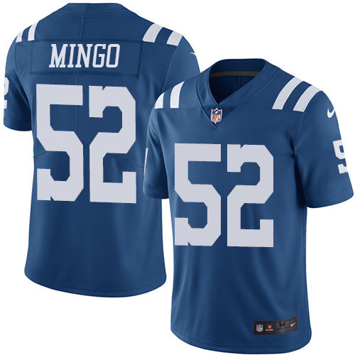 Men's Nike Indianapolis Colts #52 Barkevious Mingo Limited Royal Blue Rush Vapor Untouchable NFL Jersey