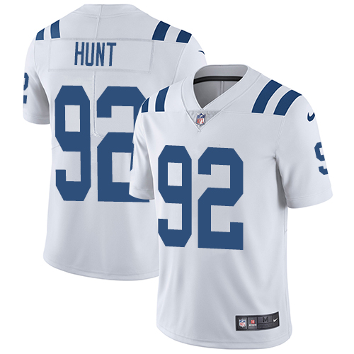 Men's Nike Indianapolis Colts #92 Margus Hunt White Vapor Untouchable Limited Player NFL Jersey