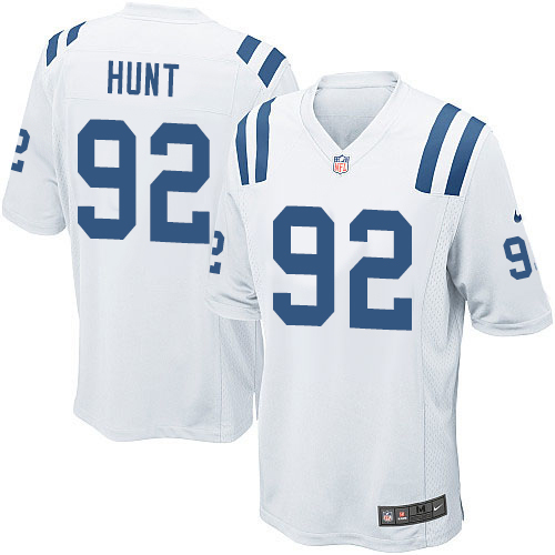 Men's Nike Indianapolis Colts #92 Margus Hunt Game White NFL Jersey