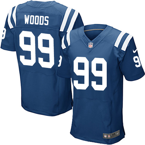 Men's Nike Indianapolis Colts #99 Al Woods Elite Royal Blue Team Color NFL Jersey