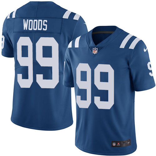 Men's Nike Indianapolis Colts #99 Al Woods Royal Blue Team Color Vapor Untouchable Limited Player NFL Jersey