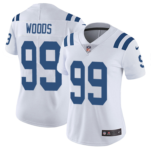 Women's Nike Indianapolis Colts #99 Al Woods White Vapor Untouchable Elite Player NFL Jersey