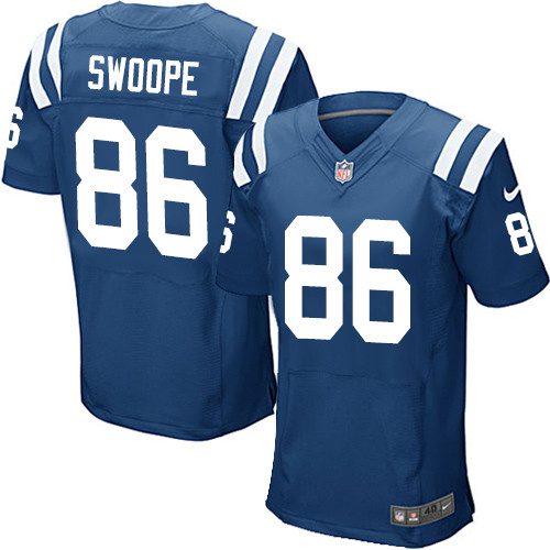 Men's Nike Indianapolis Colts #86 Erik Swoope Elite Royal Blue Team Color NFL Jersey