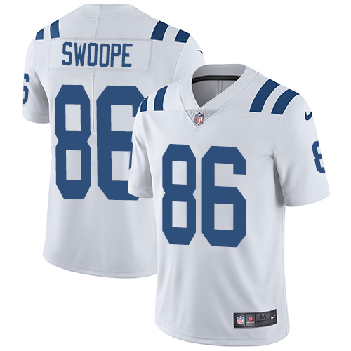 Men's Nike Indianapolis Colts #86 Erik Swoope White Vapor Untouchable Limited Player NFL Jersey