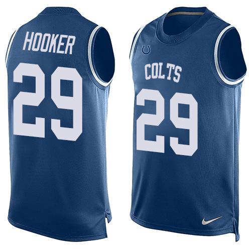 Men's Nike Indianapolis Colts #29 Malik Hooker Limited Royal Blue Player Name & Number Tank Top NFL Jersey