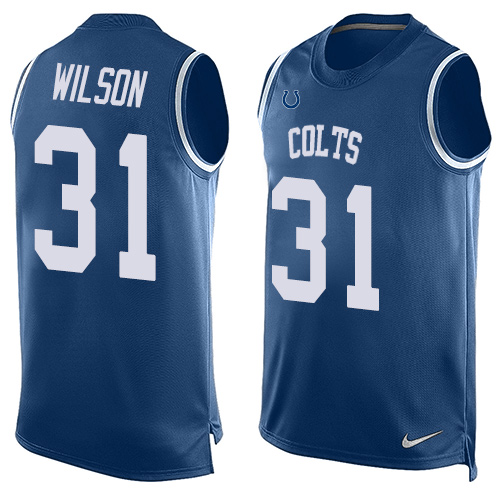 Men's Nike Indianapolis Colts #31 Quincy Wilson Limited Royal Blue Player Name & Number Tank Top NFL Jersey