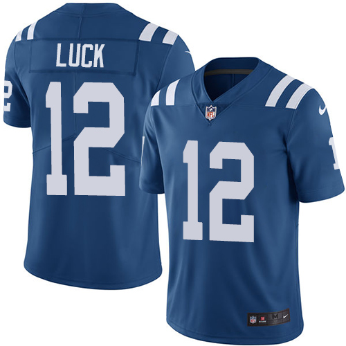 Men's Nike Indianapolis Colts #12 Andrew Luck Royal Blue Team Color Vapor Untouchable Limited Player NFL Jersey