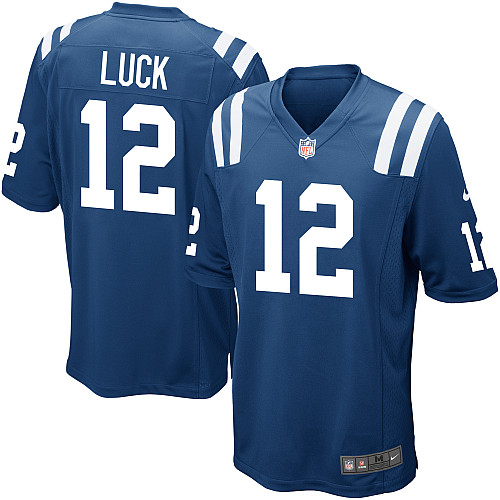 Men's Nike Indianapolis Colts #12 Andrew Luck Game Royal Blue Team Color NFL Jersey
