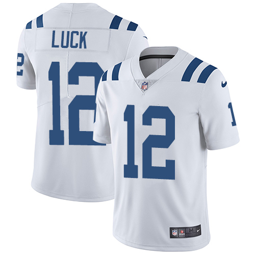 Men's Nike Indianapolis Colts #12 Andrew Luck White Vapor Untouchable Limited Player NFL Jersey