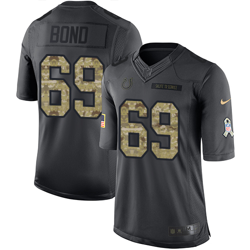 Men's Nike Indianapolis Colts #69 Deyshawn Bond Limited Black 2016 Salute to Service NFL Jersey