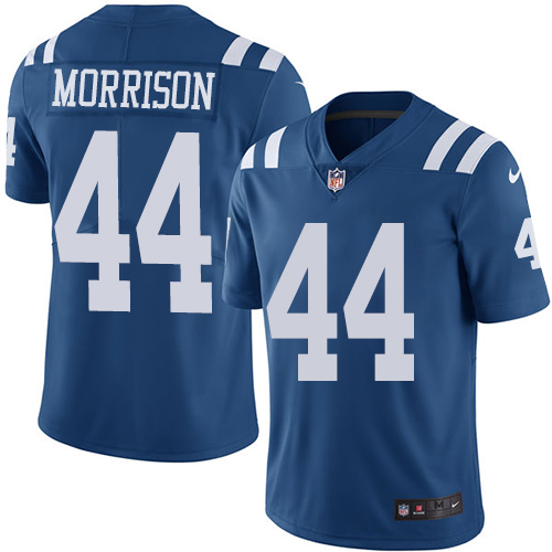Men's Nike Indianapolis Colts #44 Antonio Morrison Limited Royal Blue Rush Vapor Untouchable NFL Jersey
