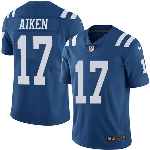 Men's Nike Indianapolis Colts #17 Kamar Aiken Limited Royal Blue Rush Vapor Untouchable NFL Jersey