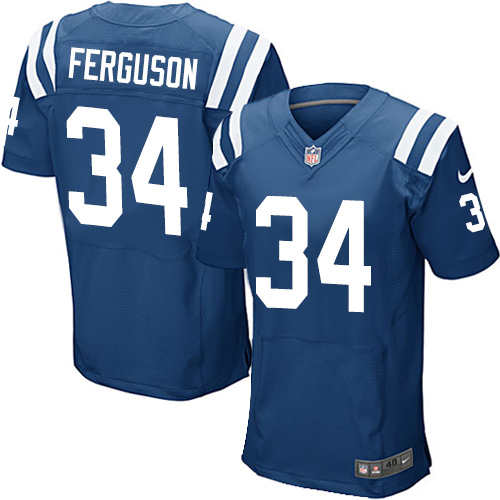 Men's Nike Indianapolis Colts #34 Josh Ferguson Elite Royal Blue Team Color NFL Jersey