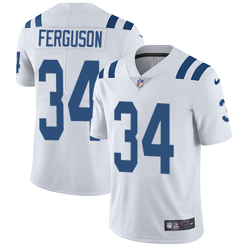 Men's Nike Indianapolis Colts #34 Josh Ferguson White Vapor Untouchable Limited Player NFL Jersey