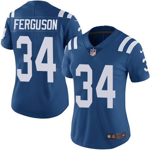 Women's Nike Indianapolis Colts #34 Josh Ferguson Royal Blue Team Color Vapor Untouchable Elite Player NFL Jersey