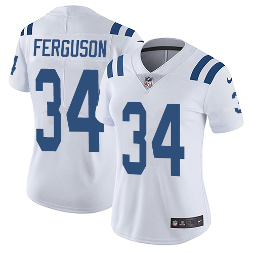 Women's Nike Indianapolis Colts #34 Josh Ferguson White Vapor Untouchable Limited Player NFL Jersey