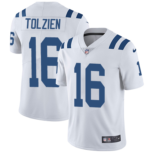 Youth Nike Indianapolis Colts #16 Scott Tolzien White Vapor Untouchable Elite Player NFL Jersey