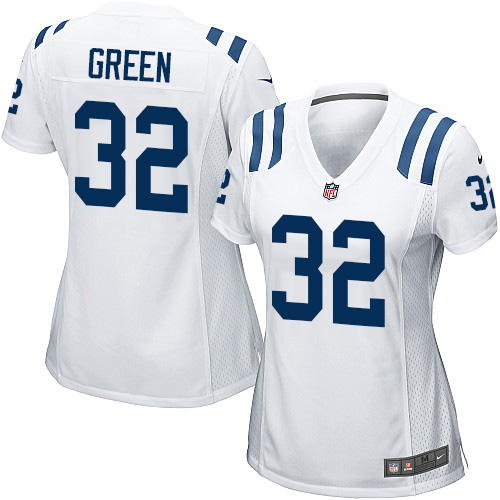 Women's Nike Indianapolis Colts #32 T.J. Green Game White NFL Jersey