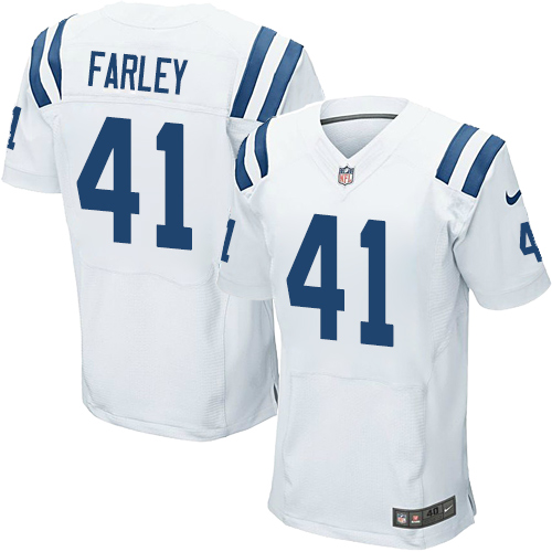 Men's Nike Indianapolis Colts #41 Matthias Farley Elite White NFL Jersey