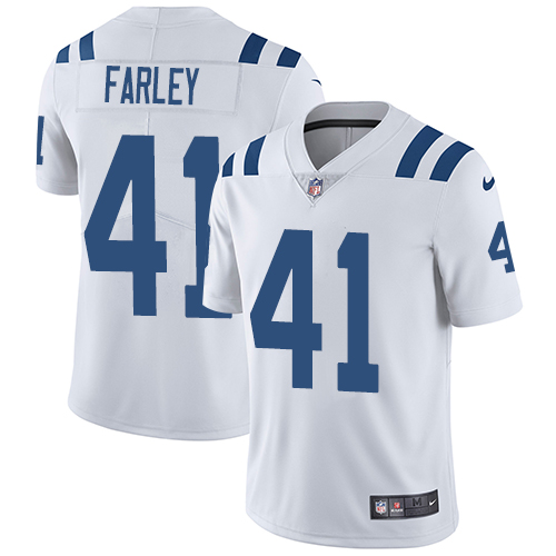 Youth Nike Indianapolis Colts #41 Matthias Farley White Vapor Untouchable Limited Player NFL Jersey