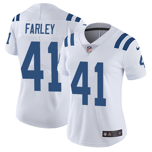 Women's Nike Indianapolis Colts #41 Matthias Farley White Vapor Untouchable Elite Player NFL Jersey