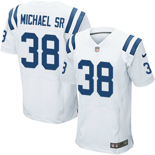 Men's Nike Indianapolis Colts #38 Christine Michael Sr Elite White NFL Jersey