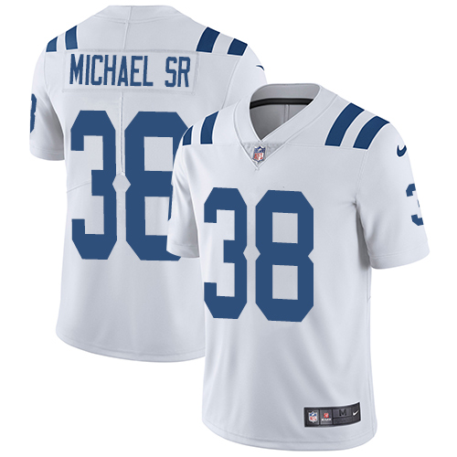 Men's Nike Indianapolis Colts #38 Christine Michael Sr White Vapor Untouchable Limited Player NFL Jersey