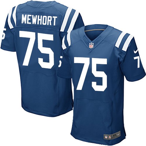 Men's Nike Indianapolis Colts #75 Jack Mewhort Elite Royal Blue Team Color NFL Jersey